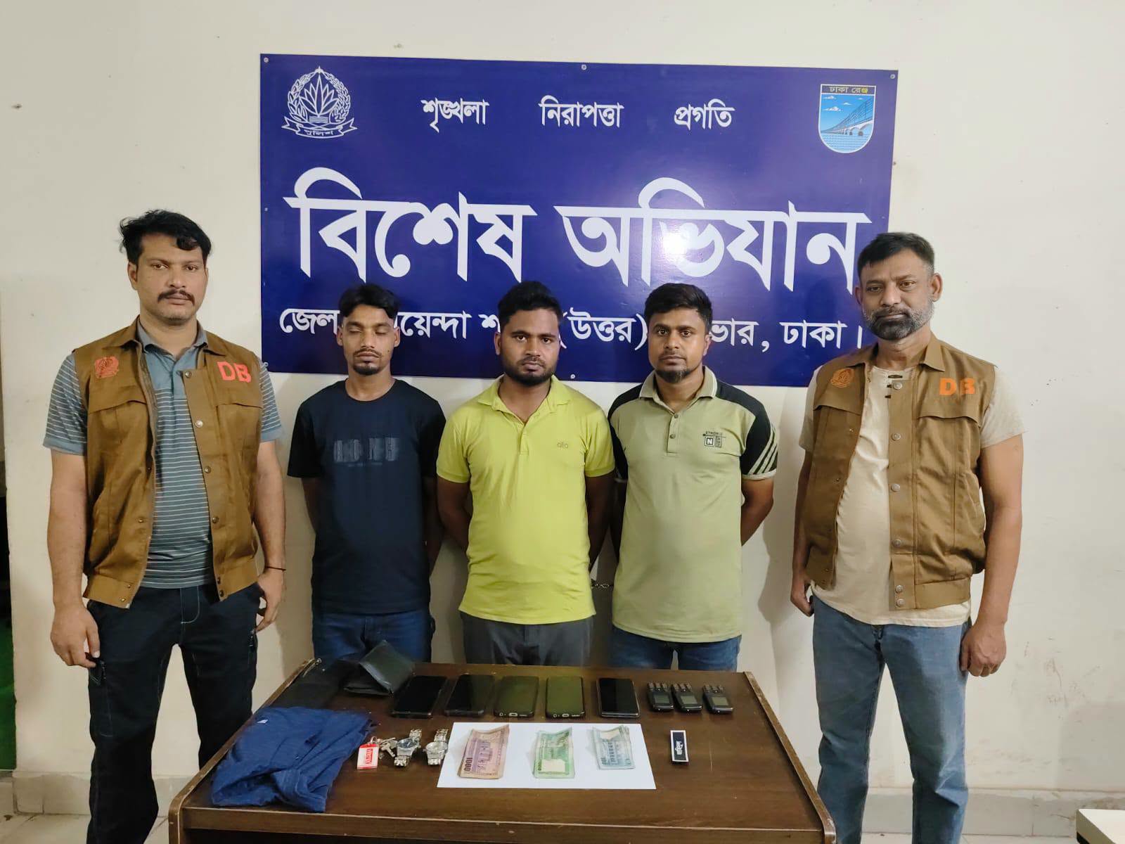ডাকাত দলের ৩ সদস্য গ্রেপ্তার